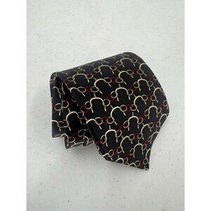 Carlo Battini Handmade All Silk Tie With Chain‎ Pattern